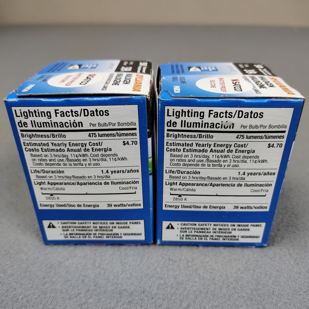 Sylvania 50 Watt Par 20 Flood Light Bulb 30⁰ Angle 475 Lumens Warm Lot Of 2 New